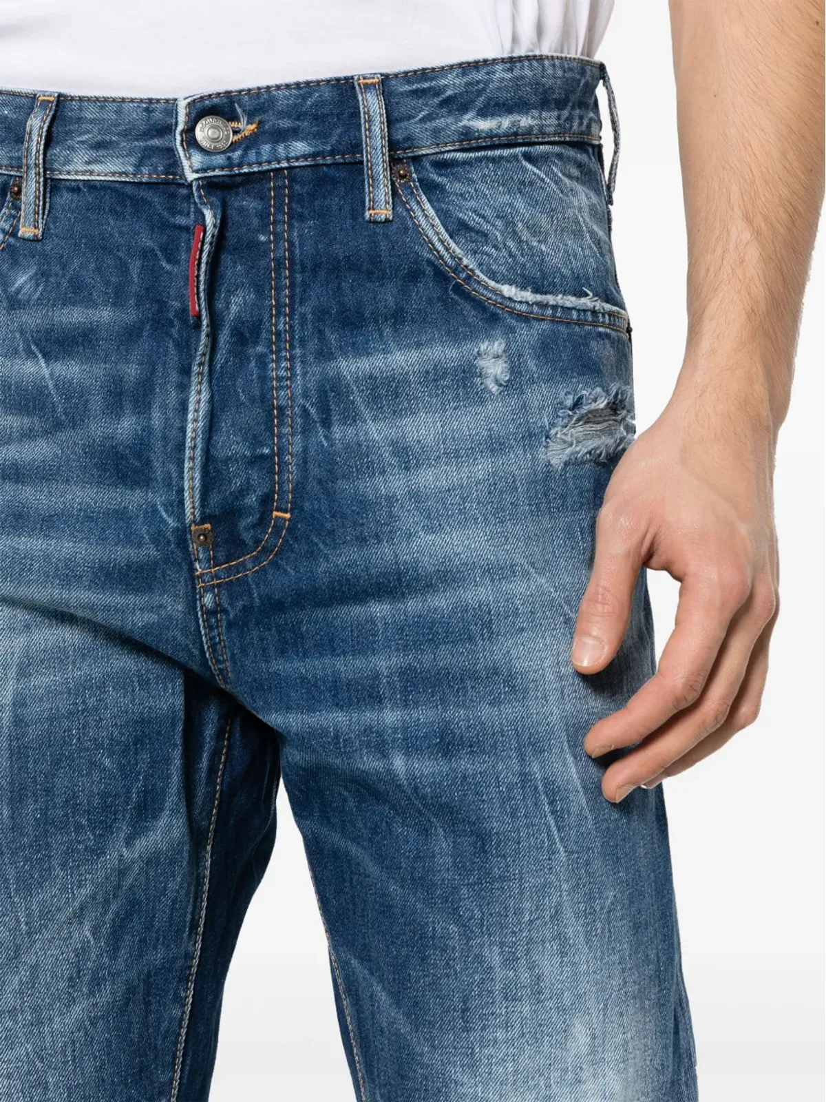 DSQUARED2 デニム ストレートジーンズ 642 ダメージ加工 - 画像5