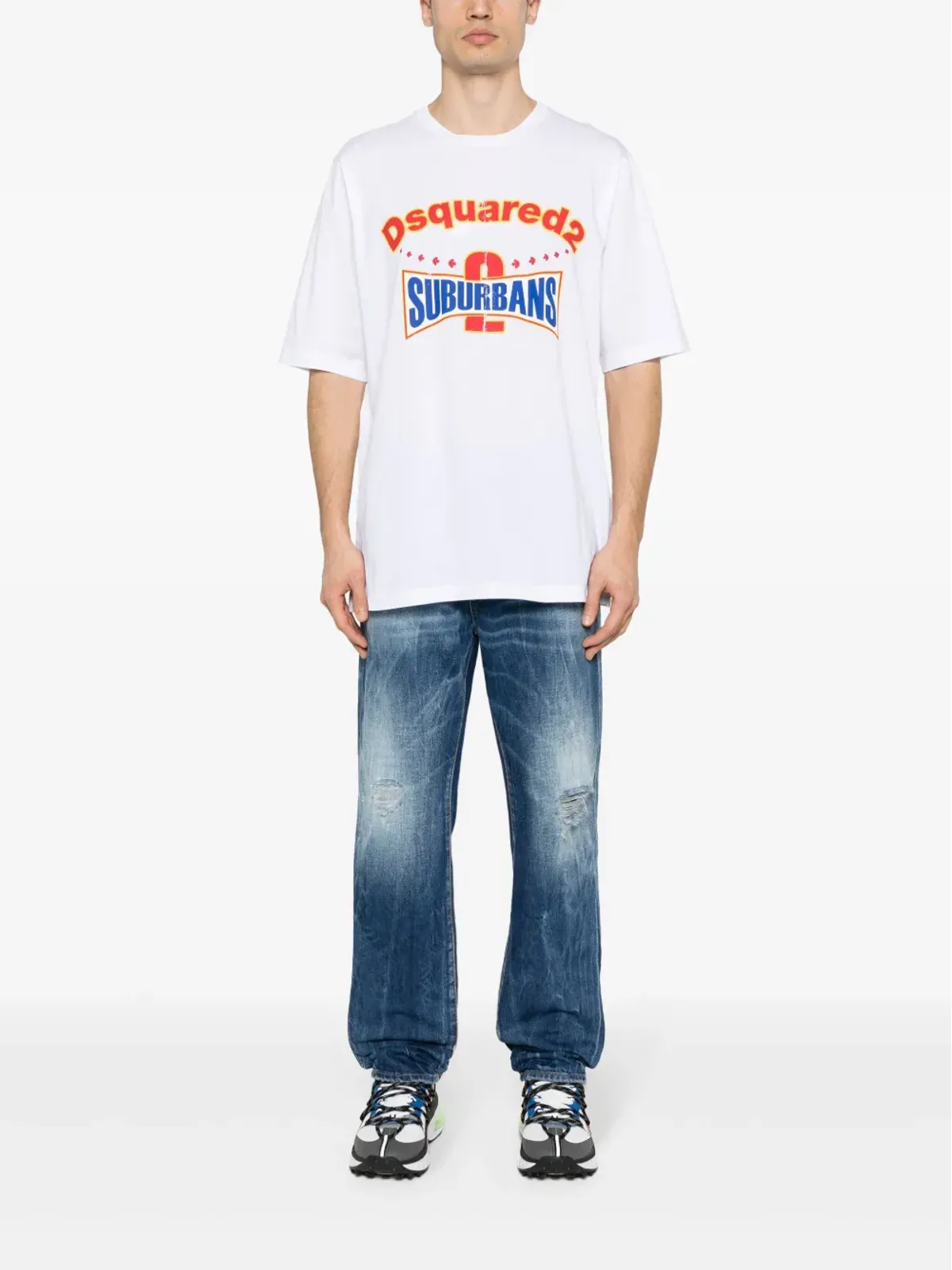 DSQUARED2 デニム ストレートジーンズ 642 ダメージ加工 - 画像2