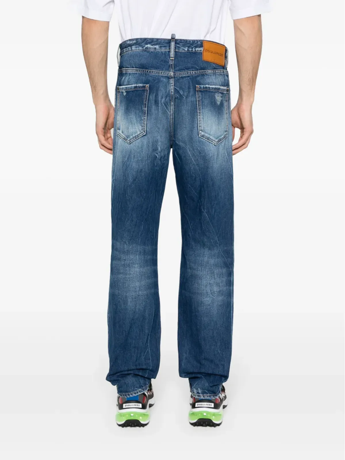 DSQUARED2 デニム ストレートジーンズ 642 ダメージ加工 - 画像4