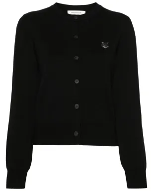 Maison Kitsuné ボールドフォックス ウール カーディガン ブラック - サムネイル1