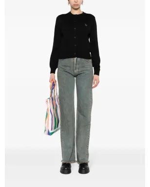 Maison Kitsuné ボールドフォックス ウール カーディガン ブラック - サムネイル2