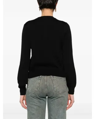 Maison Kitsuné ボールドフォックス ウール カーディガン ブラック - サムネイル4