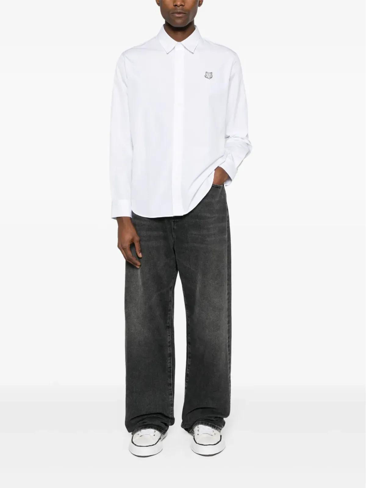 Maison Kitsuné フォックスパッチ コットンシャツ - 画像2