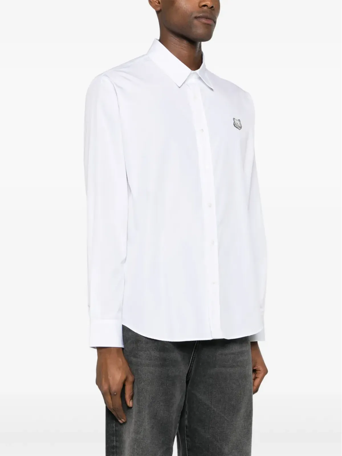 Maison Kitsuné フォックスパッチ コットンシャツ - 画像3
