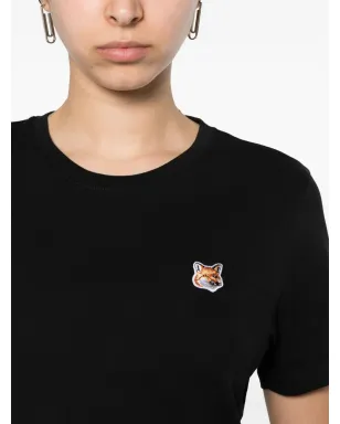 Maison Kitsuné Fox-appliqué Tシャツ - ブラック - サムネイル5