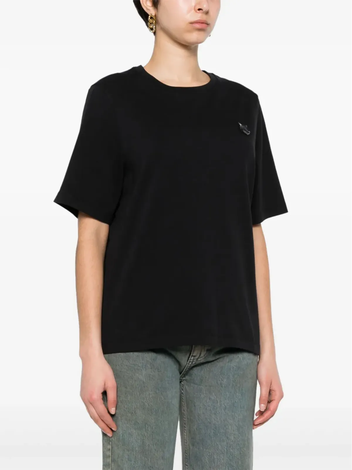 Maison Kitsuné Bold Fox コットンTシャツ - ブラック - 画像3