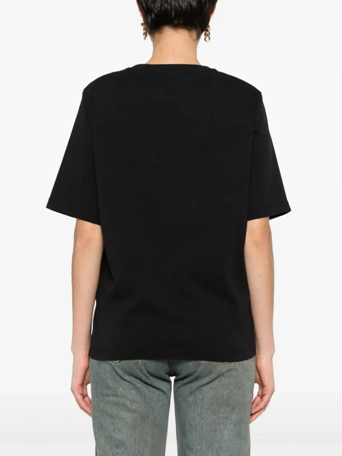 Maison Kitsuné Bold Fox コットンTシャツ - ブラック - 画像4