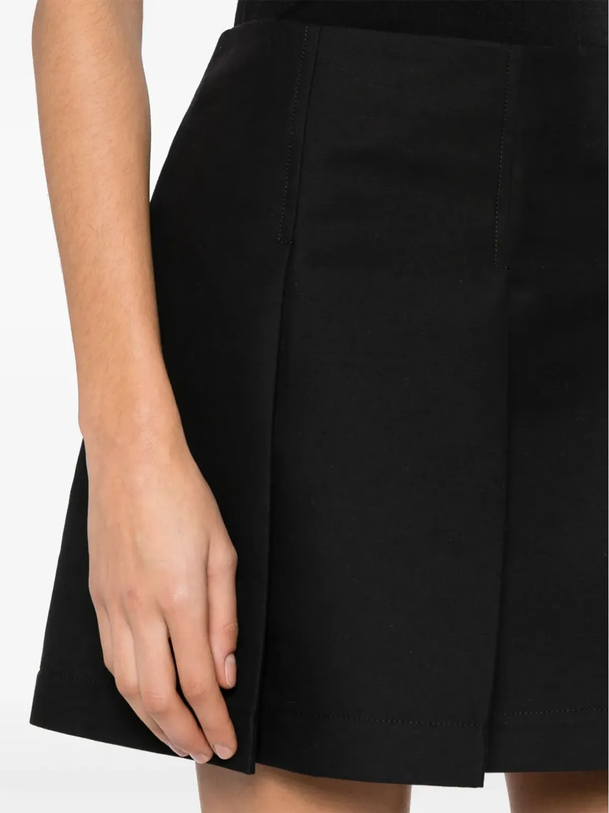 Marni プリーツ入りコットンスカート ブラック - 画像5