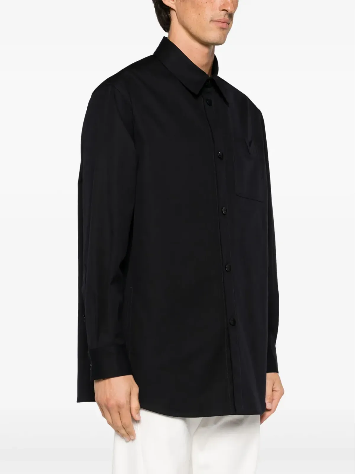 Valentino Garavani Vロゴ キャンバス シャツ ブルー - 画像3