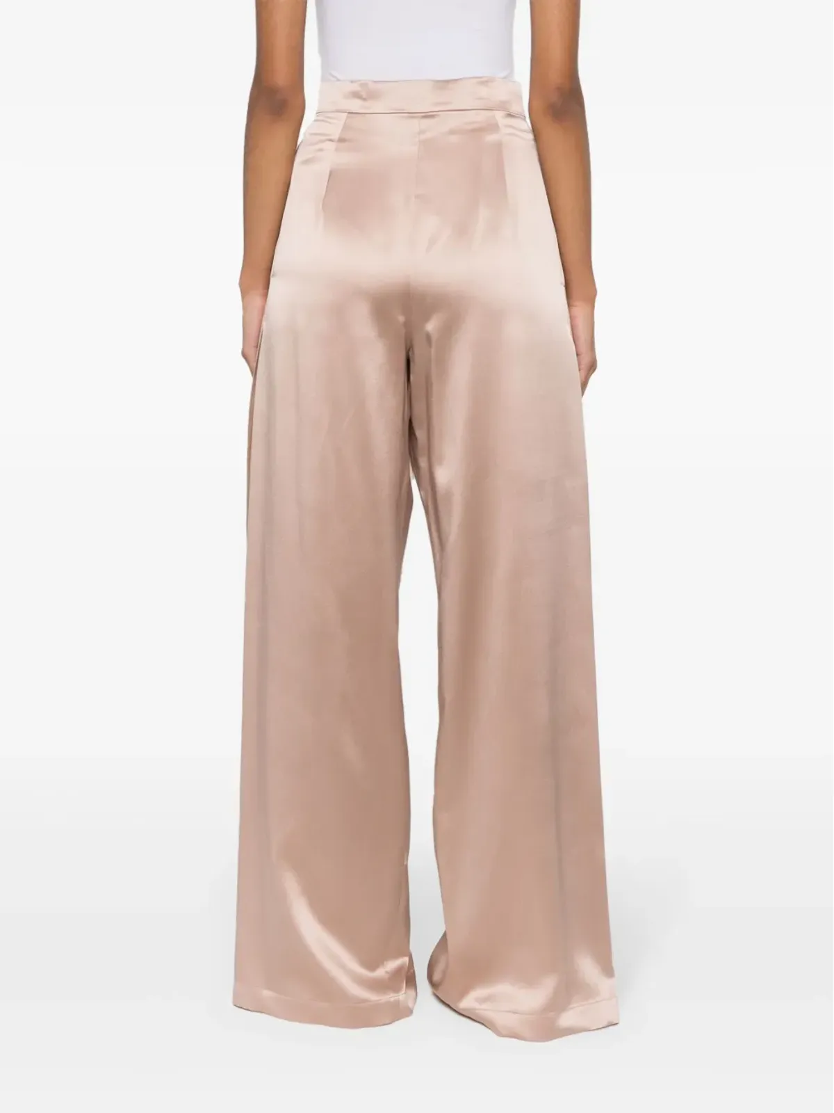 Max Mara フィエスタ ワイドレッグ シルクパンツ - ニュートラルカラー - 画像4
