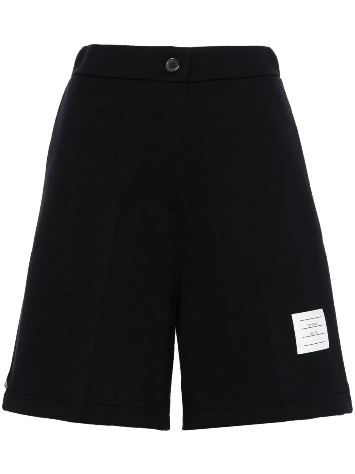 Thom Browne ネームタグ付きリブ編みショーツ - ブルー - 画像1