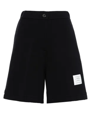 Thom Browne ネームタグ付きリブ編みショーツ - ブルー - サムネイル1