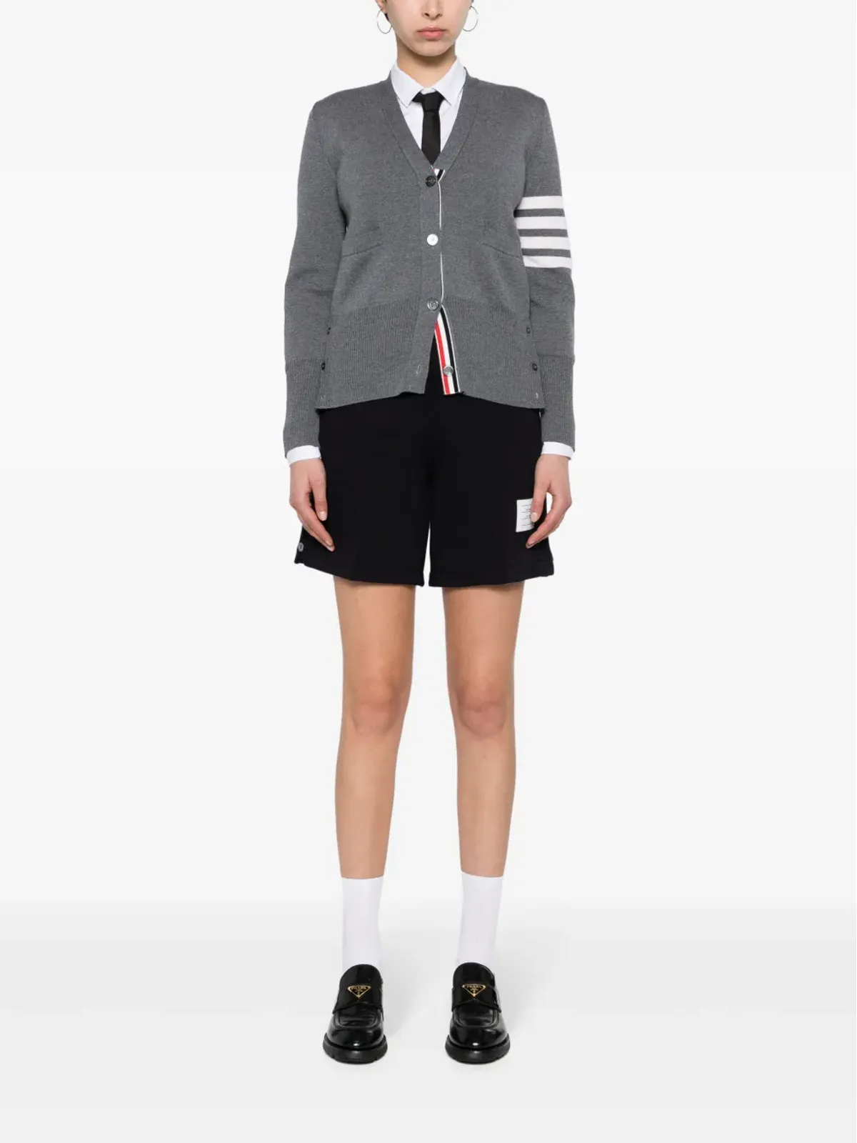 Thom Browne ネームタグ付きリブ編みショーツ - ブルー - 画像2