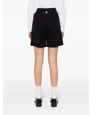 Thom Browne ネームタグ付きリブ編みショーツ - ブルー - サムネイル4