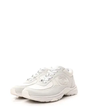 CHANEL ビンテージ CCスエードパネルドスニーカー - ホワイト - サムネイル2