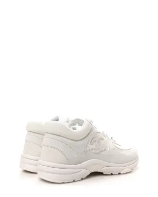 CHANEL ビンテージ CCスエードパネルドスニーカー - ホワイト - サムネイル3