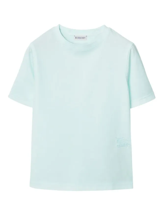 Burberry Kids Burberry Kids ロゴ刺繍入りコットンTシャツ - ブルーの商品画像
