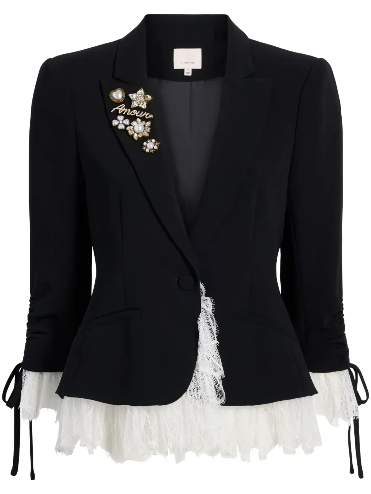 Cinq A Sept Le Petit Roxie blazer - Black - 画像1