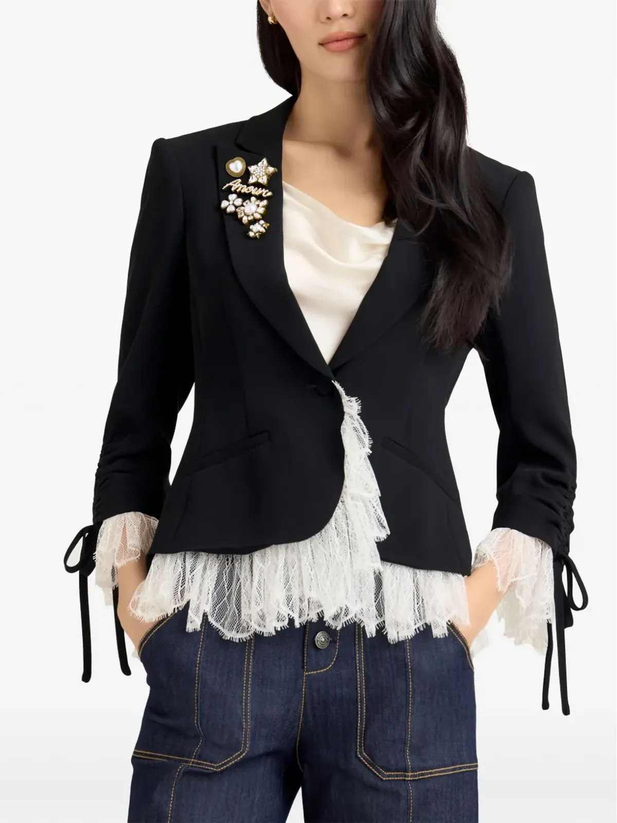 Cinq A Sept Le Petit Roxie blazer - Black - 画像3