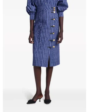 Altuzarra ヒロキ ストライプ ミディスカート - サムネイル3