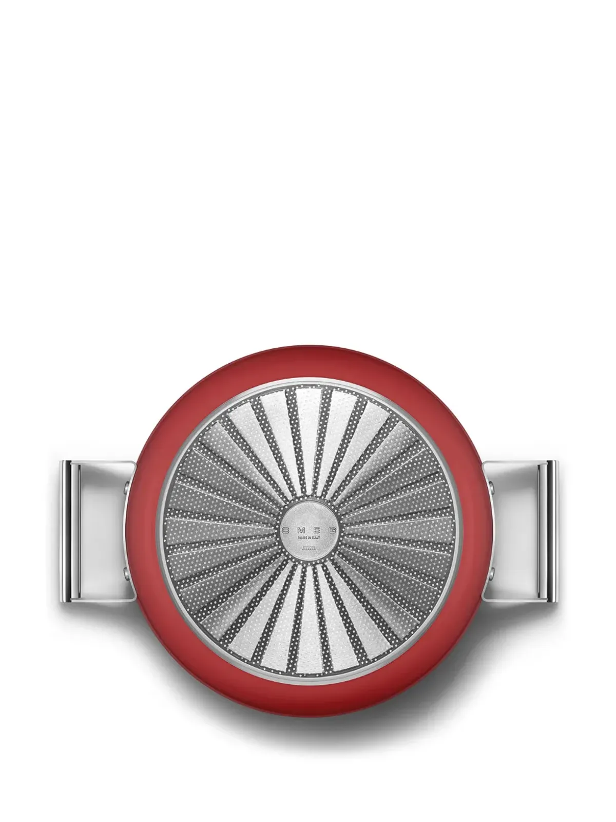 Smeg low stainless-steel saucepan (28cm) - Red - 画像3