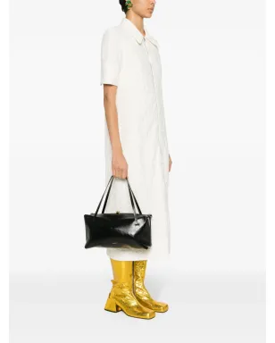 Jil Sander Goji レザー ショルダーバッグ - ブラック - サムネイル2