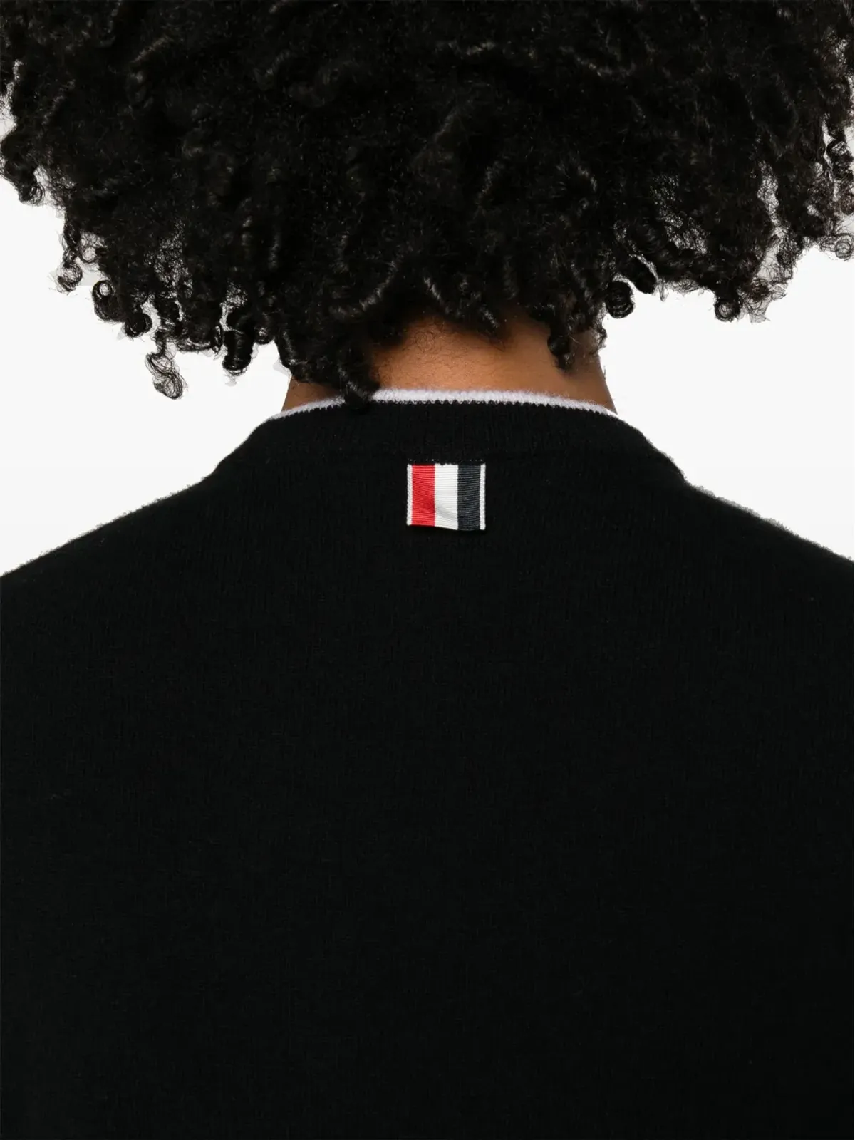 Thom Browne ヘクター・アンド・ローズ刺繍入り ウール カーディガン ブラック - 画像5