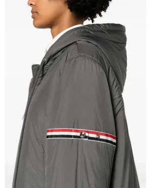 Thom Browne RWB ダウンフードジャケット - グレー - サムネイル5