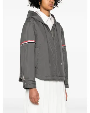 Thom Browne RWB ダウンフードジャケット - グレー - サムネイル3