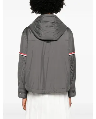 Thom Browne RWB ダウンフードジャケット - グレー - サムネイル4