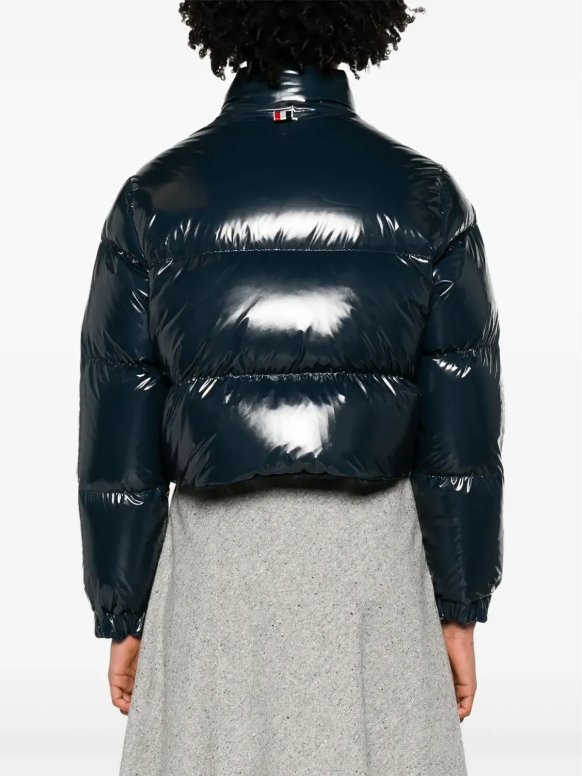 Thom Browne ヘリンボーン柄リバーシブルダウンジャケット - 画像4