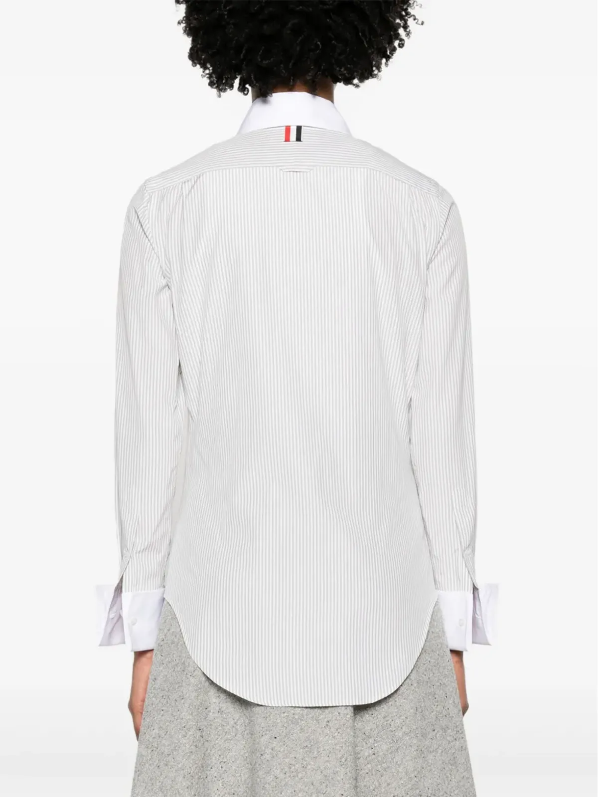 Thom Browne ストライプ柄 丸襟シャツ - 画像4