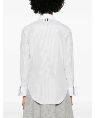 Thom Browne ストライプ柄 丸襟シャツ - サムネイル4