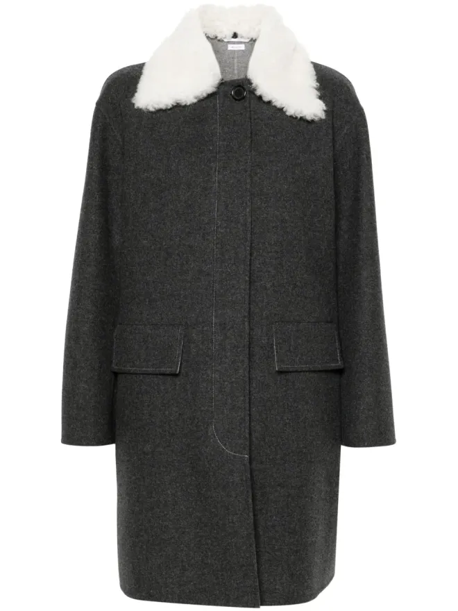 Thom Browne Thom Browne Bal-collar ウールフェルト コート - グレーの商品画像