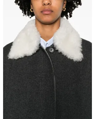 Thom Browne Bal-collar ウールフェルト コート - グレー - サムネイル5
