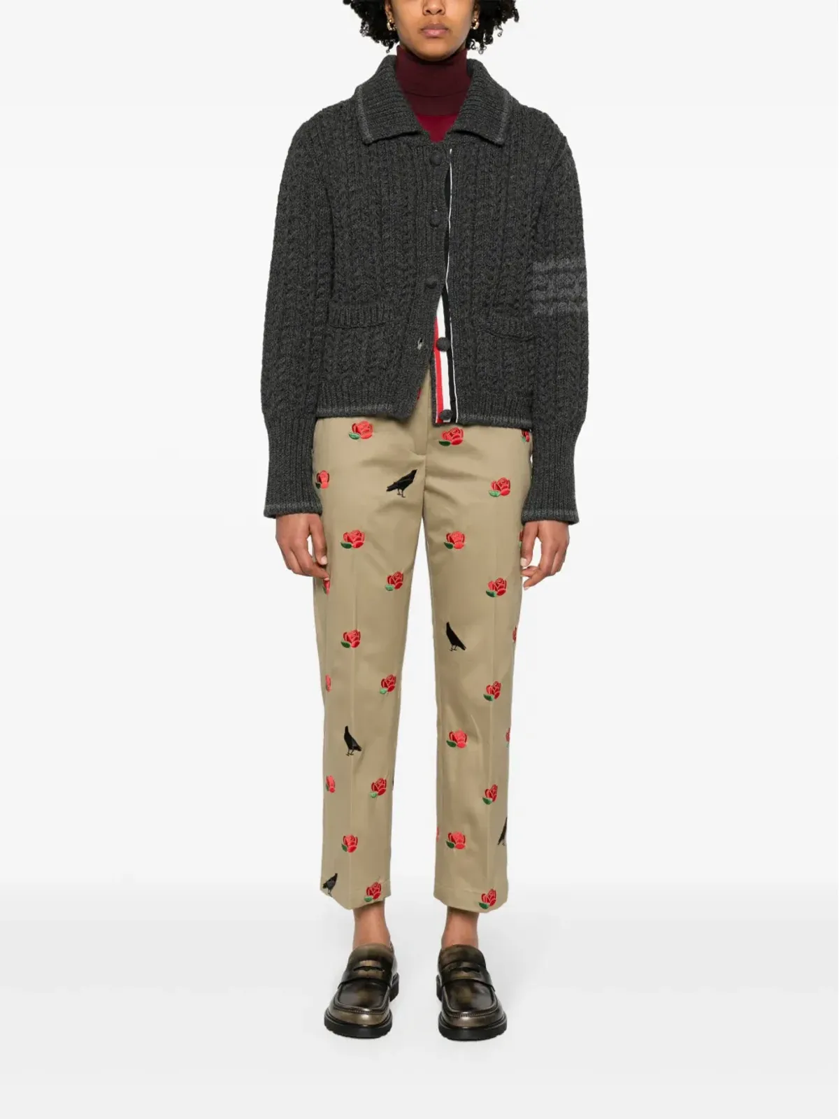 Thom Browne ミッドライズ テーラードツイルパンツ - Neutrals - 画像2