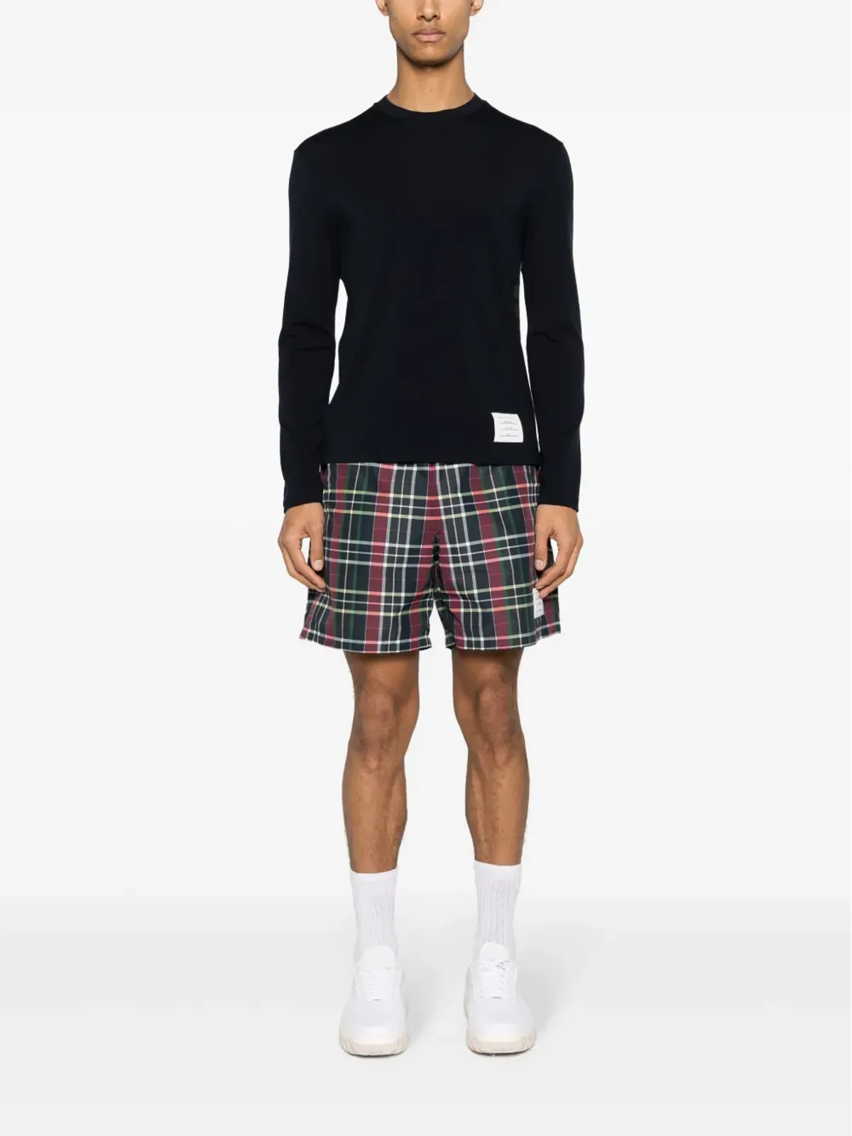 Thom Browne 4バー・ストライプ イントラスニット ジャンパー ブルー - 画像2