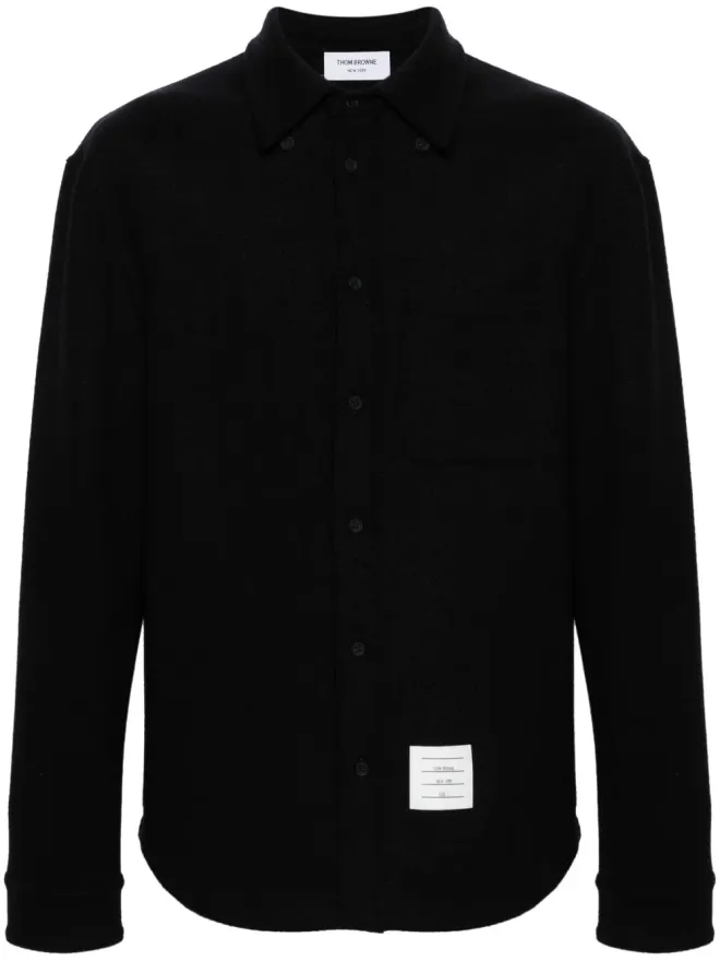 Thom Browne Thom Browne ヘリンボーン コットン オーバーシャツ ブルーの商品画像