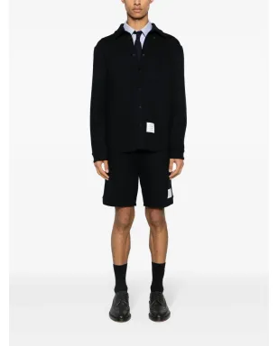 Thom Browne ヘリンボーン コットン オーバーシャツ ブルー - サムネイル2