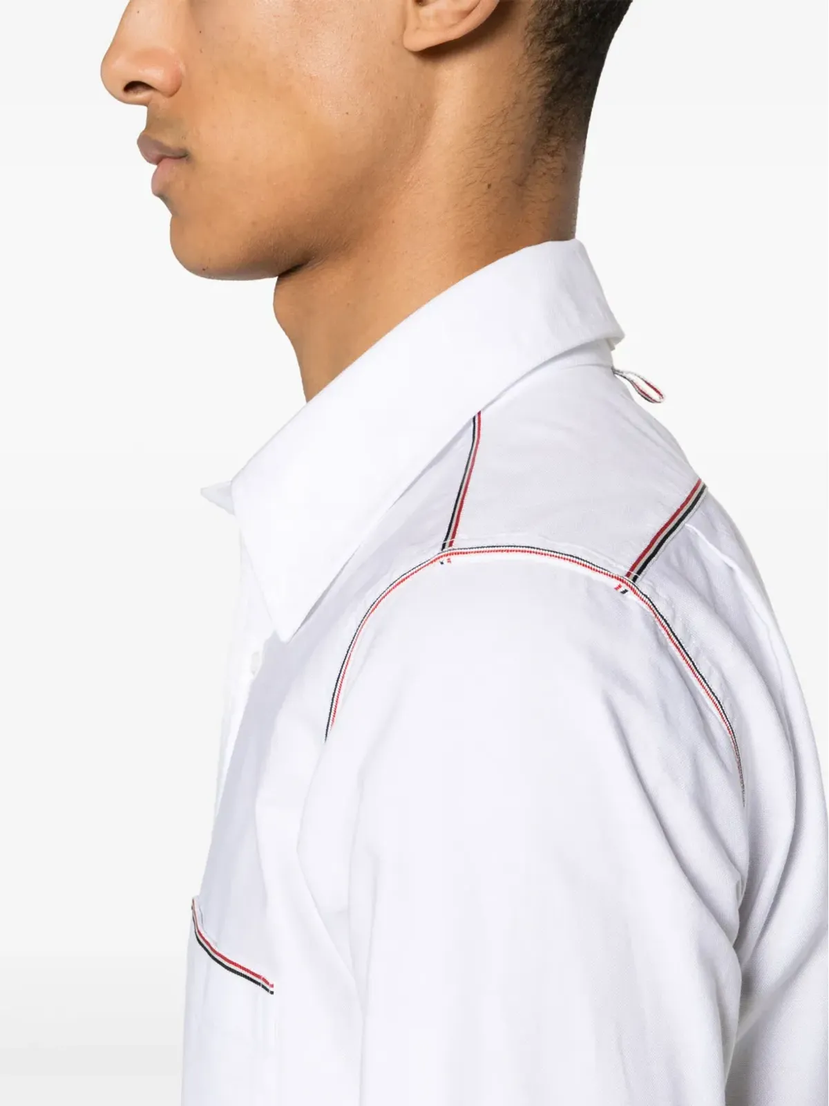 Thom Browne RWBトリム コットン シャツ - ホワイト - 画像5