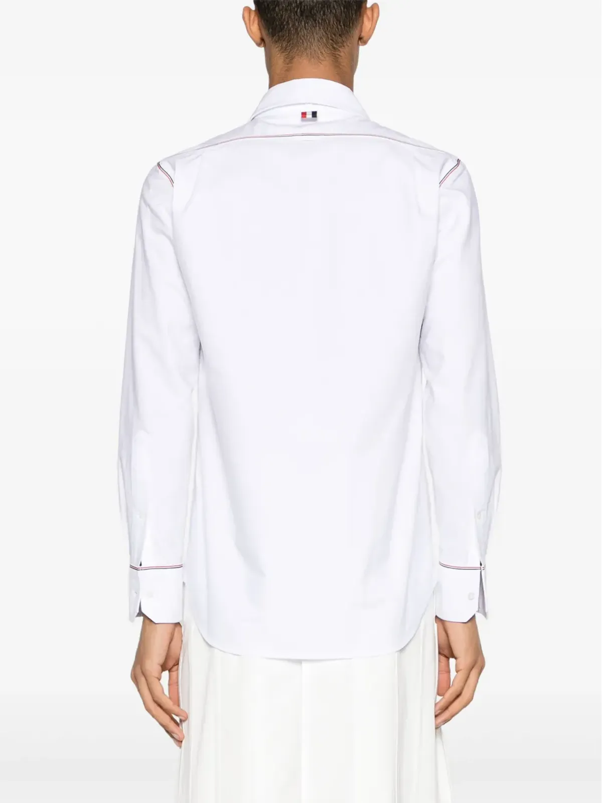 Thom Browne RWBトリム コットン シャツ - ホワイト - 画像4