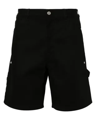 Courrèges Sailor strap-detailed denim shorts - Black - サムネイル1
