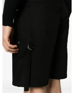 Courrèges Sailor strap-detailed denim shorts - Black - サムネイル5