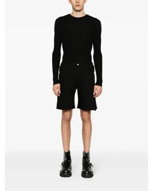 Courrèges Sailor strap-detailed denim shorts - Black - サムネイル2