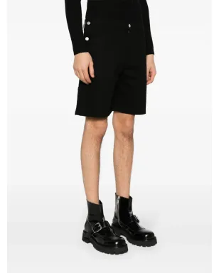 Courrèges Sailor strap-detailed denim shorts - Black - サムネイル3