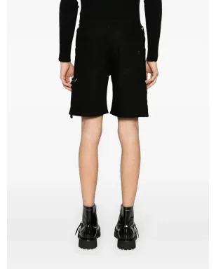 Courrèges Sailor strap-detailed denim shorts - Black - サムネイル4