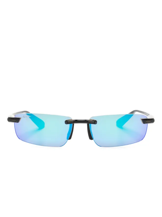 Maui Jim Maui Jim PolarizedPlus2® レクタングルフレーム サングラス - ブラックの商品画像