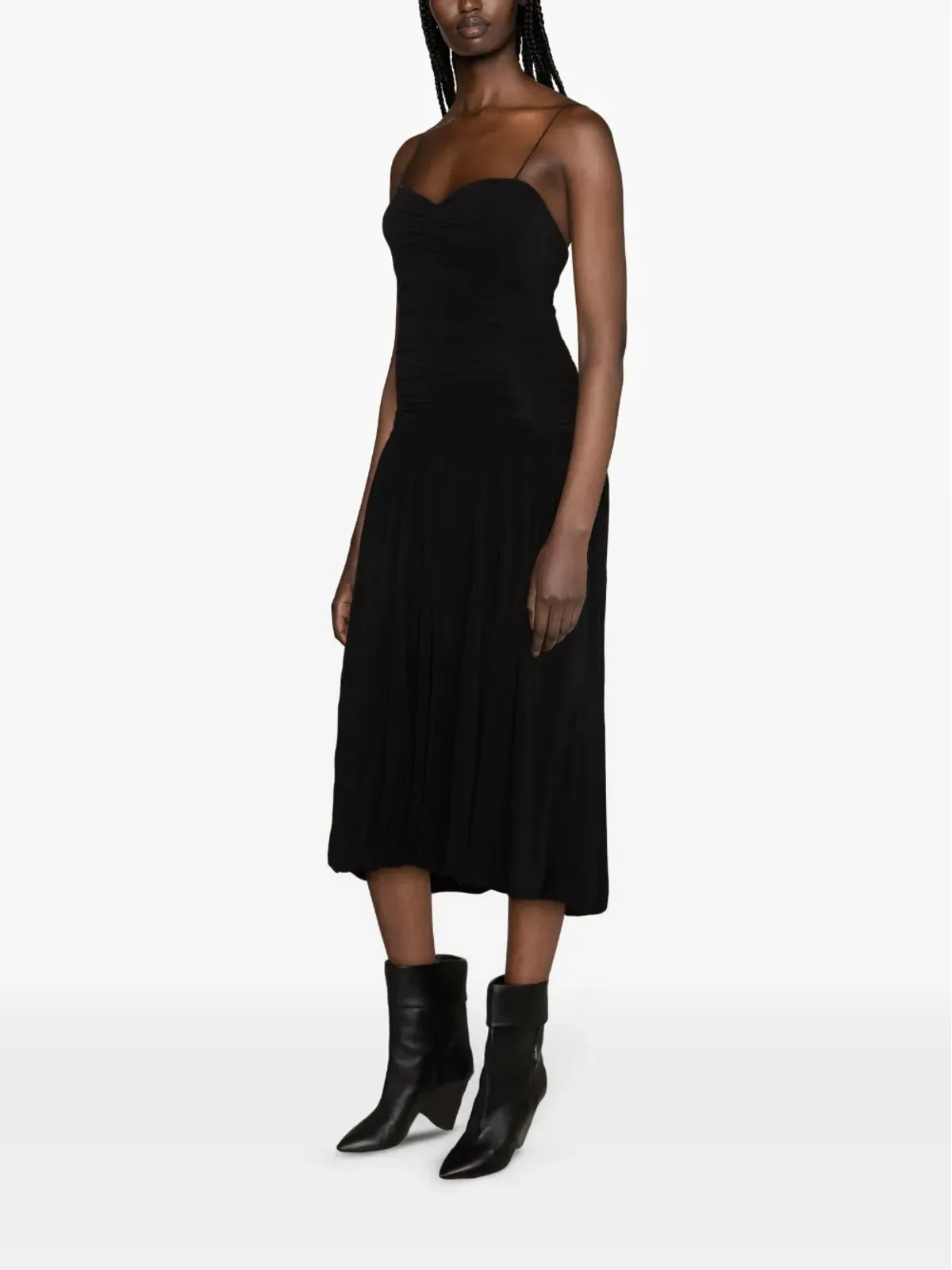 ISABEL MARANT エリザベス ギャザー入りミディドレス - 画像3