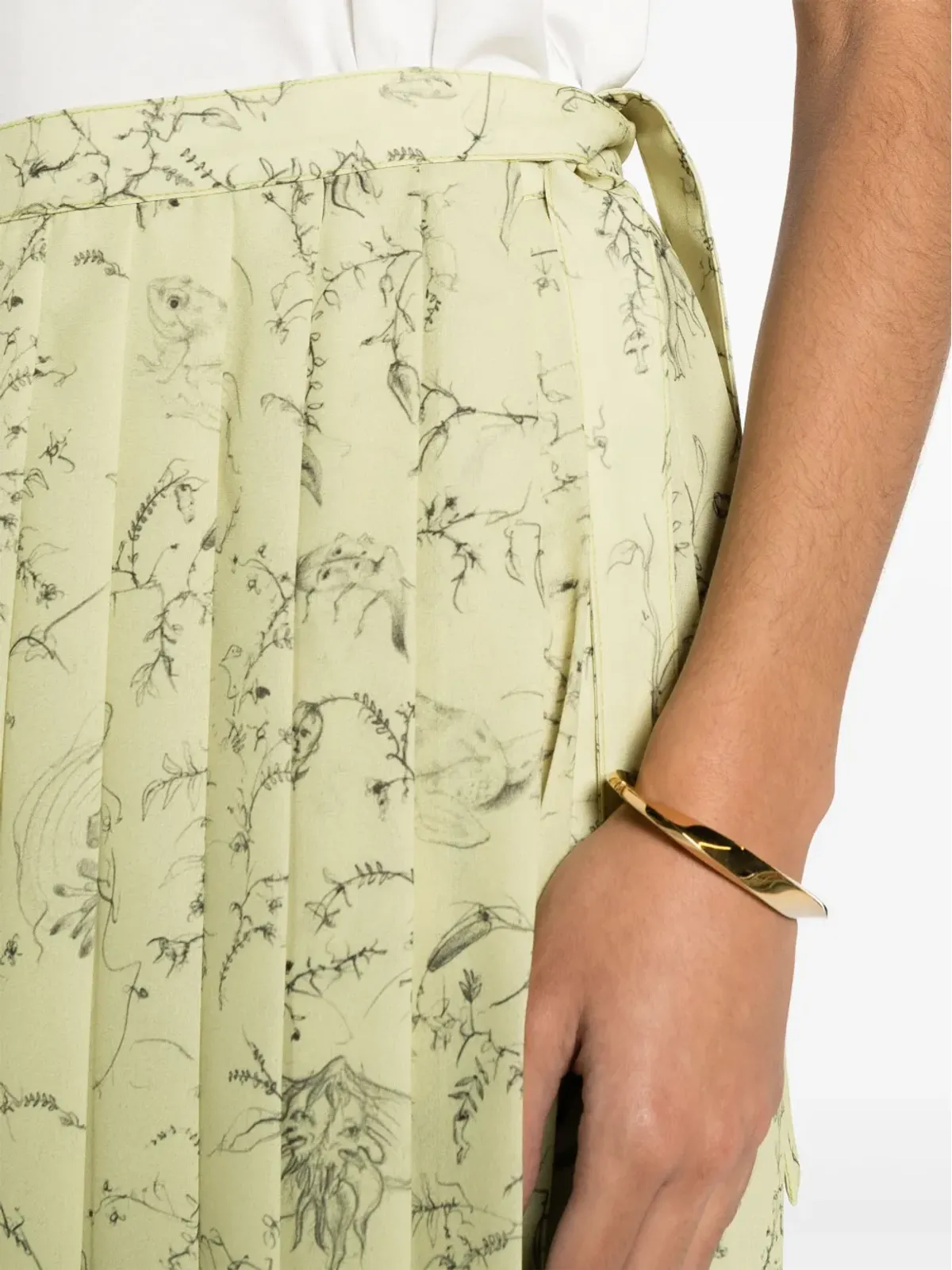 Fabiana Filippi グラフィックプリント プリーツスカート - Green - 画像5