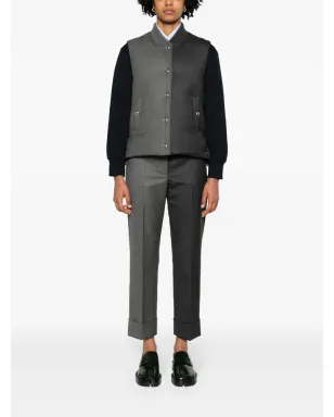 Thom Browne ベースボールカラー ウール ジレ - グレー - サムネイル2